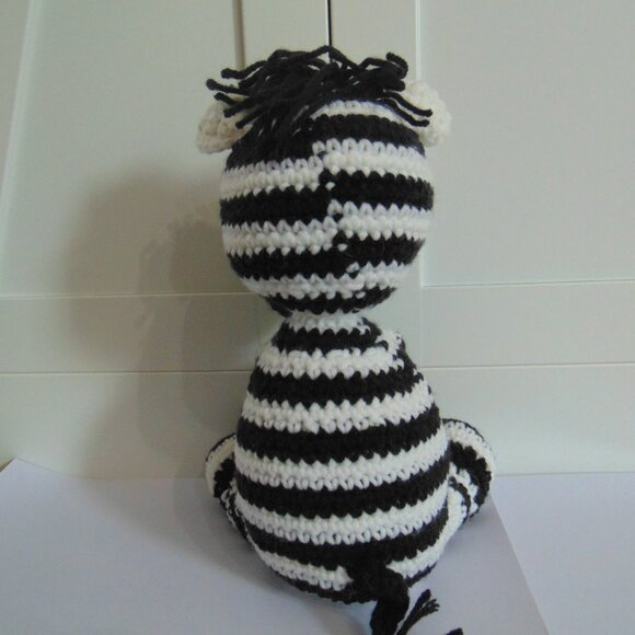 Crochet Zebra Stuffed Animal - Picture 3 of 4